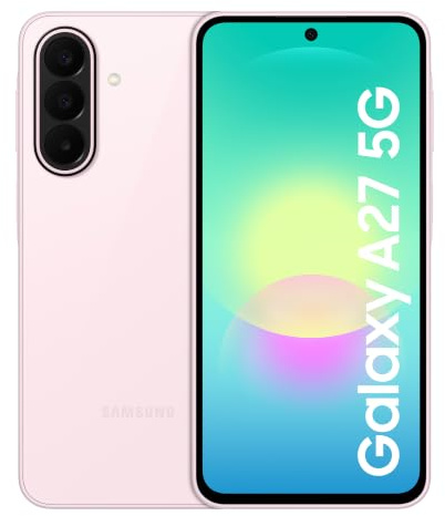 Samsung Galaxy A27 Smartphone, 128GB Pink | Circle to Search, Object Eraser, 50MP Camera, IP64, 5000 mAh Battery, 6x OS upgrades, 3 Year Warranty (UK Version)