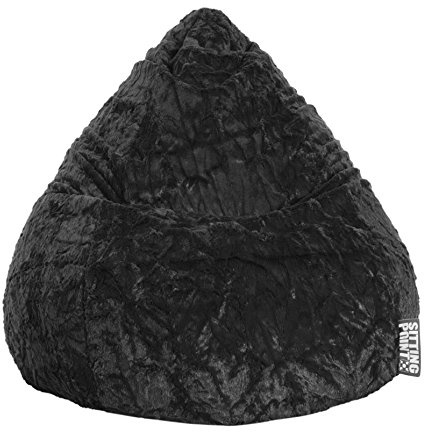 Sitzsack Fluffy L ca. 120 Liter schwarz (bis ca. 7 Jahre)
