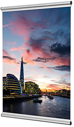 Leha Posterschienen, Posterclip, Plakatschienen Set 140cm Aluminium Eleganz