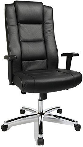 Topstar Chairman 10 kockar (höjdställbart armstöd läder, 64 x 63 x 120 cm) svart