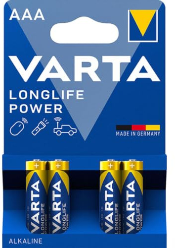 Varta Batteria alcalina AAA non ricaricabile da 1,5 V ad alta energia, batterie non ricaricabili (alcaline, 1,5 V, AAA/MICRO/LR03)