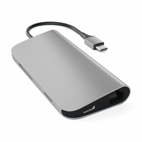 SATECHI Type-C Space Gray Multi-Port Adapter 4K Ethernet, ST-TCMAM