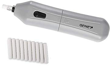 Genie E100 Elektrischer Radierer inkl. 10 Stück Ersatzradiergummis (5mm Radiergummi); batteriebetrieben â€“ Einfach; punktgenau und komfortabel radieren; grau