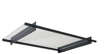 Canopia by Palram Vordach für Haustür Nancy 1500 Pultvordach 150 x 94 cm Grau Sonnenschutz Haustürvordach inkl. Regenrinne
