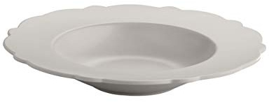 Alessi Dressed en Plein Air MW72/2 LG, Piatto Fondo di Design con Decoro a Rilievo, Melammina, Grigio (Chiaro)