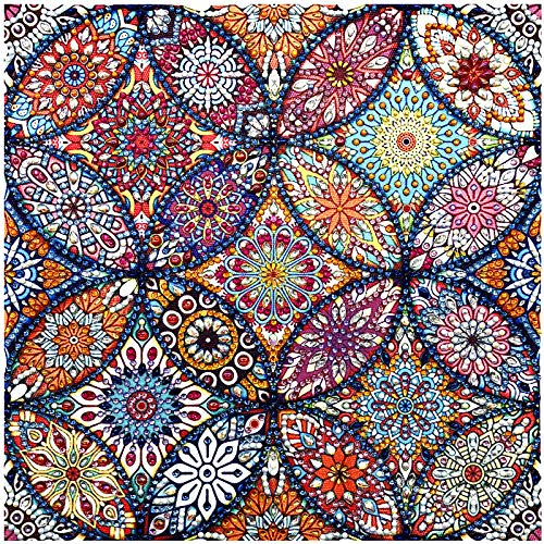 VETPW 5D DIY Mandala Diamant Malerei Set, DIY Speziell Geformte Diamond Pasted Painting Strass Stickerei Kreuzstich Kunst Handwerk Diamant für Home Wall Wanddekoration (30x30CM)