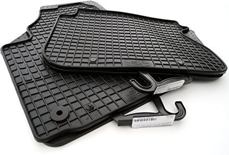 Gummimatten passend VW Caddy V ab 2021 (Set 4-teilig) Gummi Fußmatten Innenraum, Geruchslose Matten, 1cm Rand, Schwarz