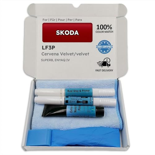 Genuine Colors Lackstift CERVENA Velvet RED LF3P für Skoda Rot SUPERB ENYAQ IV