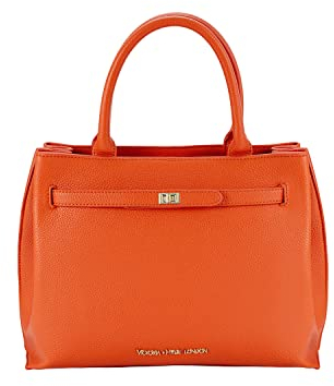 VICTORIA HYDE Handtaschen Damen Groß PU Leder Shopper Damen Handtasche Schwarz Tasche Orange Schultertasche Damen Tote Bag für Büro Arbeit Schule (Orange)