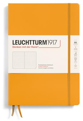 LEUCHTTURM1917 366166 Notizbuch Composition (B5), Hardcover, 219 nummerierte Seiten, Rising Sun, Dotted