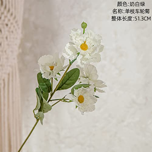 Equirider Künstliche Blumen, Chrysantheme, Blumenstrauß, Hortensie, Pfingstrose, Braut, die gefälschte Blumen für Zuhause, Hochzeitsdekoration hält