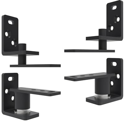 FRMSAET Schwingtürbügel Schwerkrafttür Café-Tür-Hardware (Schwarz, 2 Stück) | Vollmetall einstellbarer Winkel Drehgelenk automatische Schließung und Zweiseitiges Schwingen für Bars, Cafés, Küchen