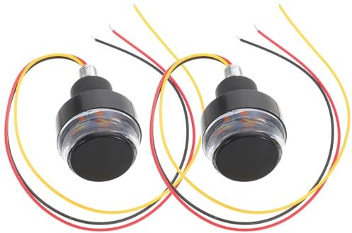 JECOMPRIS Kit Frecce per Monopattino Neri Indicatori di Direzione LED 2 Pezzi in Plastica, Impermeabili, Alta Luminosità, Facili da Installare per Motocicleta