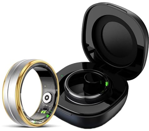 findtime Smart Ring Smartringe für Herren Damen Fitness Ring Tracker IP68 Wasserdicht Fitnessring Tracking Ring Android iOS Schrittzähler Pulsmesser SpO2 Schlaftracker Gesundheitsring Health Tracker