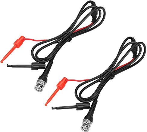 Coaxial Cable Tester, Oscilloscope Probe BNC to Dual Testing Hook Probe 2Pcs Oscilloscope Machine Test Lead Coaxial Cables