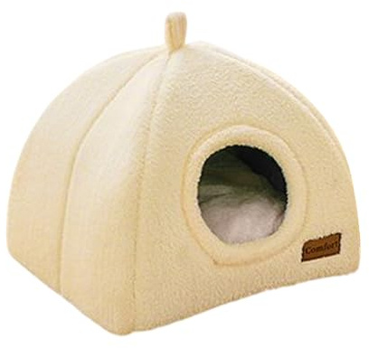 Cama Cueva para Gatos - Cómodo de de Felpa para Gatos de Interior,Suministros para Mascotas, de Descanso Térmico Invierno para Pequeños Medianos Grandes