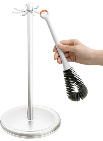 Generico Porta Utensili Da Cucina – Acciaio Carbonio Alluminio | Supporto Rotante 360 Gradi 8 Ganci | Organizzatore Per Mestoli Spatole Cucchiaio Casa Ristorante Mobile Armadietto