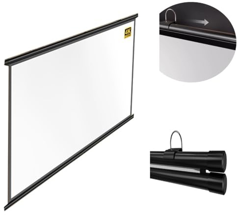 Schermo manuale del proiettore di tirata giù, schermo del proiettore dell'home cinema 4K per uso dell'interno ed all'aperto