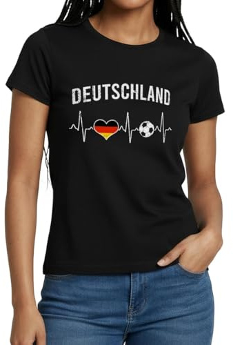 Deutschland Fußball Herzschlag Frauen T-Shirt