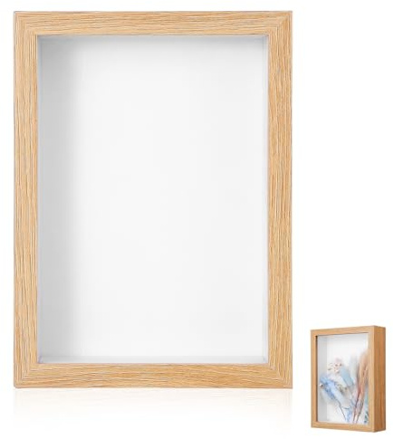 PRETYZOOM Blumenrahmen Schattenboxen Vitrinen Holzrahmen Selber Machen gepresster Blumenrahmen DIY Hochzeitsstrauß Konservieren hölzern Rosen Fotorahmen Box für getrocknete Blumen und