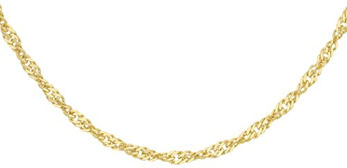 CARISSIMA Damen 9k (375) Gelbgold 1.4mm Diamantschliff Twist Panzerkette 1.13.0475 51cm/20zoll