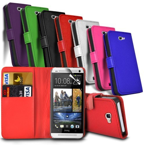London Gadget Store Sony Xperia E4 Premium PU Leather Wallet Flip Skin Case Cover - Dark Blue
