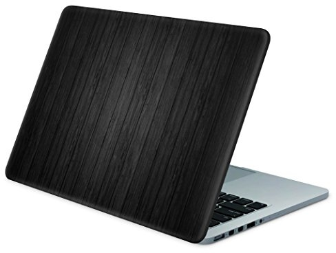 Skins4u Laptop Aufkleber Universal Skin Netbook Sticker für bis zu 13,1 Netbooks 30,5x25,4cm - Dark Black Wood