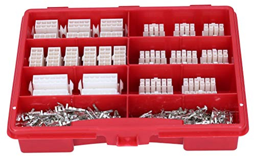 Kali 393 Pezzi Set Connettori Molex Mini-Fit Jr. 8, 10, 12 Poli | Assortimento industriale con contatti a crimpare AWG18-24 per PC, LED, modellismo, ventole e alimentazione elettrica