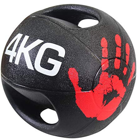 Medizinball Zweihändige Medizin Ball Herren Und Frauen Kraft Training Fitness Ball, Home Fitnessstudio Balance Training Aerobic Übung Fitnessgeräte (Size : 4kg/8.8lbs)