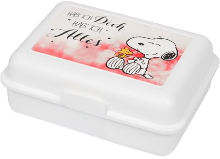 United Labels The Peanuts Snoopy Collection – Fiambrera con divisor y compartimentos separables, color blanco