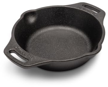 Petromax Gusseisen-Feuerpfanne für Küche oder Camping, vorgebranntes Kochgeschirr für Lagerfeuer oder Heimofen und Herd, leitet Wärme gleichmäßig, seitliche Griffe, 15,2 cm