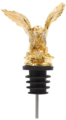 BESTonZON Weinausgie?er Wein Bel¨¹fter Kopf Tier Weinausgie?er Flasche Decanter Auslauf Dekorative Wein Flasche Stopper Home Bar Zubeh?r (Goldene)