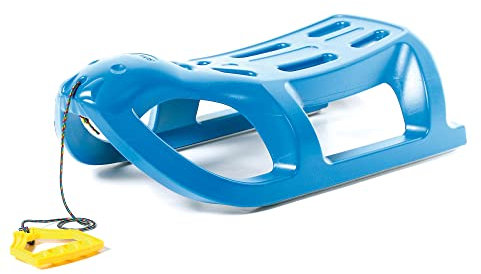 HAC24 Kinder Schlitten mit Zugseil Kunststoff Kinderschlitten Schneegleiter Rodelschlitten Schneerutscher Schneeflitzer