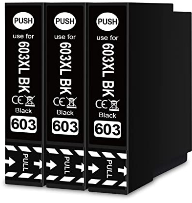XemaX 3er Schwarz XP-2150 XP3150 XP-4150 603XL Patronen Epson 603 XL Druckerpatronen Schwarz für Epson Tintenpatronen XP4150 XP-3155 XP-3100 XP-2100 XP-3105 XP-4105 XP-4155 WF-2850 WF-2830 WF-2835
