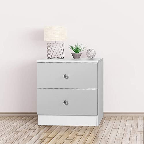 TOMYEUS Nacht Tisch Schlafzimmer Nachttisch Holz Moderne Nachttischkabinett Aufbewahrungsstelle Nachttisch-Bett-Bett-Tisch Nachtischschränke (Color : Gray)