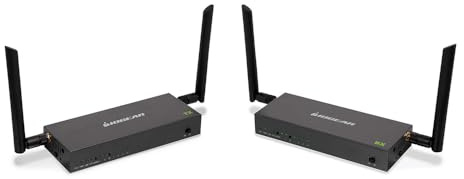IOGEAR Long‑Range Wireless 4K HDMI Transmitter & Receiver Kit (Core Kit), Up to 600 ft/182 m Range, IR/RS‑232, USB KVM, Keyboard Mouse Extender, Local 4K 60 Pass‑Through (GWLRSSKIT4K)