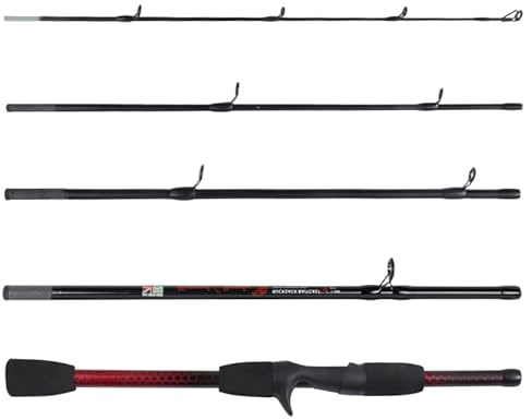Rigged and Ready Baitcast Canne à Dos de pêche de Voyage 170 cm Longueur compacte 40 cm