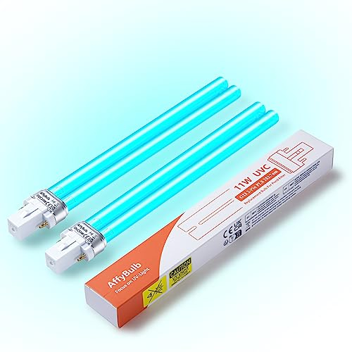AffyBulb 2 * 11W G23 PLS Ampoule UV de Remplacement, pour Machine à filtres UVC Pond ou clarificateurs