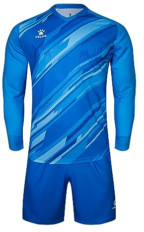 Kelme Herren Goalkeeper torwarttrikot Football Training Outfit Padded Shorts Protector Sponge Protection Fußballuniform Langarm Fußballtorwart-Übungsbekleidung professionell