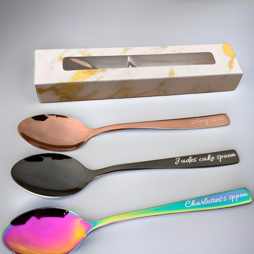 Sale! Custom Teaspoon Stainless Steel Engraved Name Ice Cream Spoon Personalised Birthday Christmas 2023 Gift Custom Engrave
