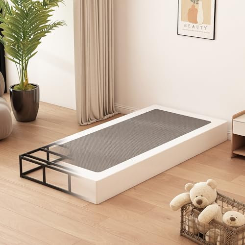 Husleephu Twin Box Spring 8 Inch High Profile Metal Bed Base