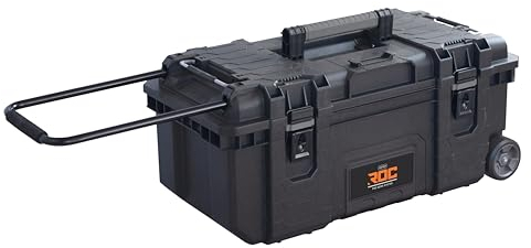 Keter ROC Pro Gear Werkzeugkoffer, robust, 71,1 cm, Schwarz/Grau