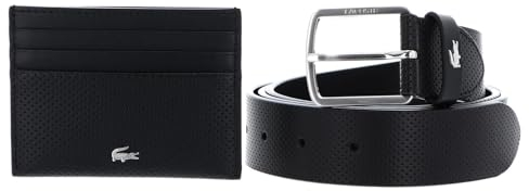 Lacoste Elegance Punch Cardholder + Belt Box W105 Noir