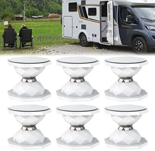 6 Stück Türstopper, Magnet Türhalter Türfeststeller Wohnmobil Tür Stopper Wand Magnetisch Türfeststeller Außen Klebstoff Installieren für Wohnmobil Bootsfächer LKW Tür Schutz, Weiß