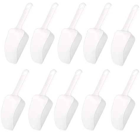 10 Stück Kunststoff-Eisschaufel, Schaufel, Acryl, Servierschaufeln, transparent, Süßigkeitenschaufel, Küche, Lebensmittelschaufel für Mehl, Dessert, Kaffeebohnen
