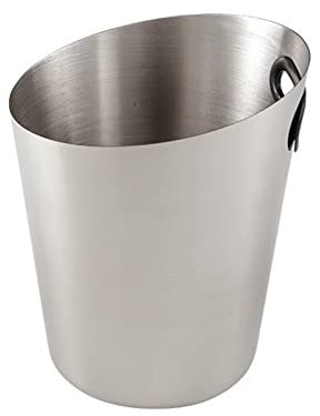 Eiseimer Silberner Eiskübel aus Edelstahl for Getränke und Partys, 5 l Eiskübel, Weinkübel, Aufbewahrungswanne in Lebensmittelqualität for Wein-, Champagner- oder Bierflaschen Eiswürfelbehälter