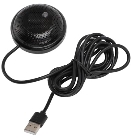 Omnidirektionales Konferenzmikrofon mit Sprachaufnahme, mit Schlankem Design, Plug & Play, Aktivem Rauschunterdrückungschip für Online-Meetings/-Kurse, Zoom, Game Voice