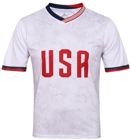 Europapokal fotbollströja, fantröja, träningströja, stretch, ledig, kortärmad, andas, tryck, fotbollströja, män, kvinnor, amerikansk kupa, sportskjortor, USA, XL