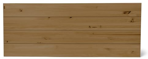 Raw Wood - Testiera letto matrimoniale in legno massello 160x45 cm Stile Nordico Fatto a mano in Spagna - Hiyori Dark