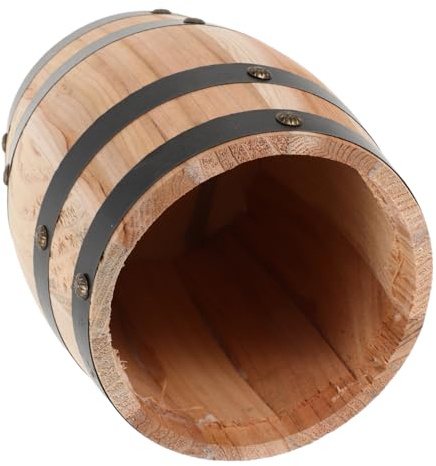 GALPADA Porte-ustensiles Bois Vintage 20 Cm en Chêne Naturel Rangement Couverts Multifonction Cuisine et Bureau Style Rétro sans Couvercle